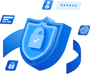 Shield with lock for data protection